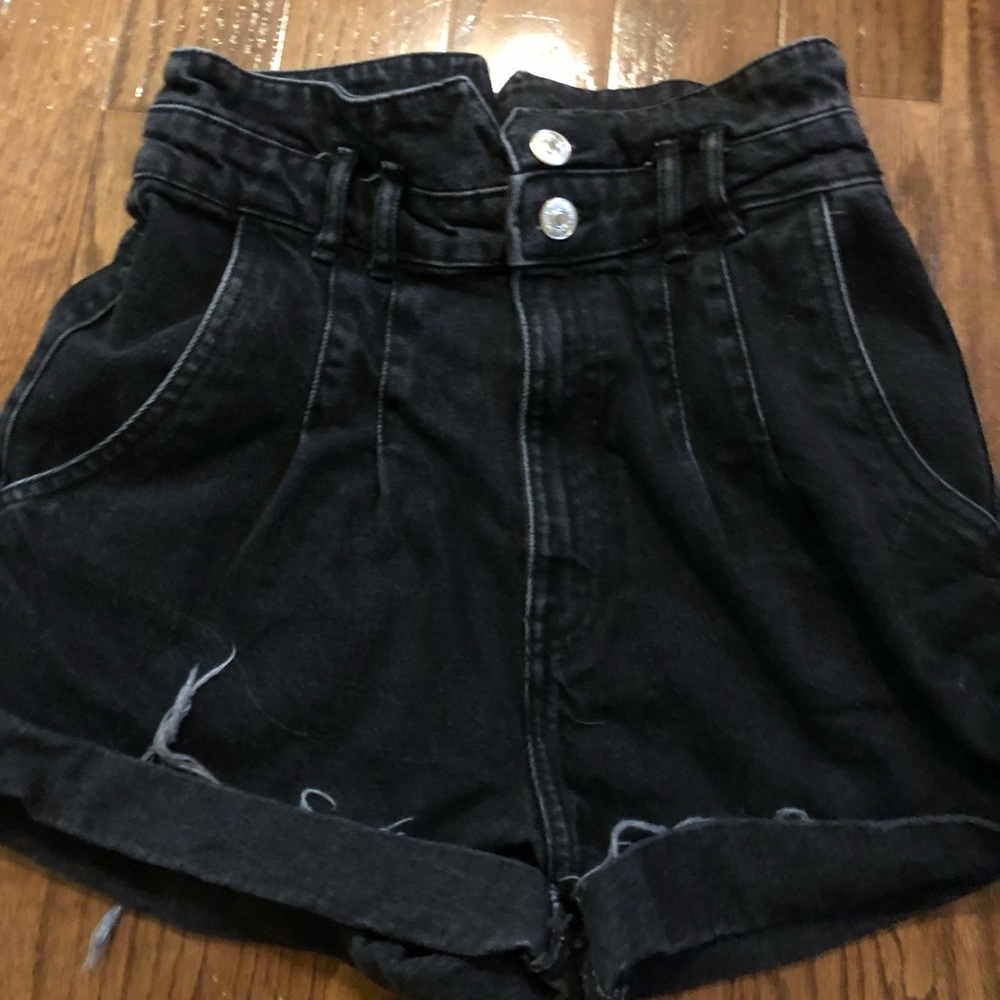 Zara Paperbag Jean Shorts